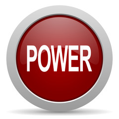 power red glossy web icon