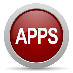 apps red glossy web icon
