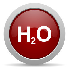 water red glossy web icon