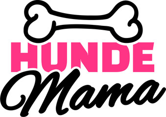 Hunde Mama mit Knochen