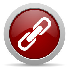 link red glossy web icon