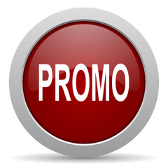 promo red glossy web icon