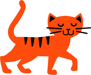 Red cartoon cat