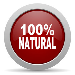 natural red glossy web icon