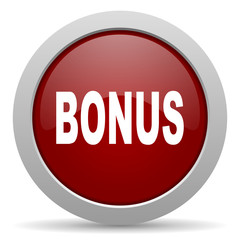 bonus red glossy web icon