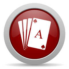 card red glossy web icon