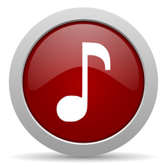 music red glossy web icon