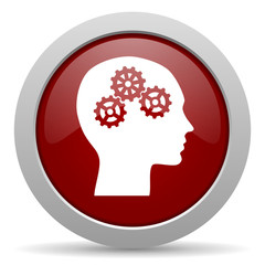 head red glossy web icon