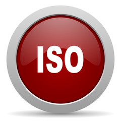 iso red glossy web icon