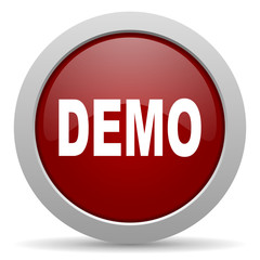 demo red glossy web icon