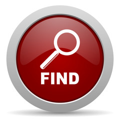 find red glossy web icon