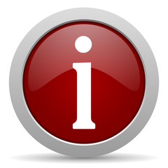 information red glossy web icon
