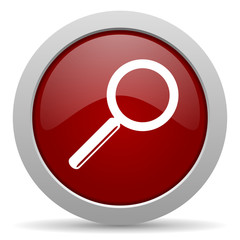 search red glossy web icon