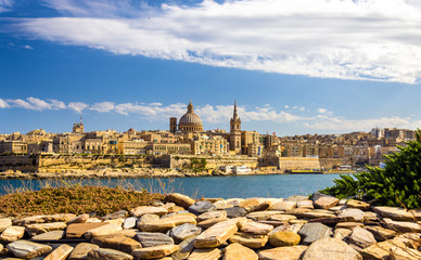 View of Valletta from a garden - Malta