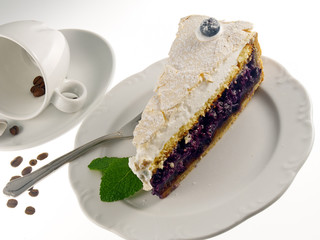 blueberry meringue cake