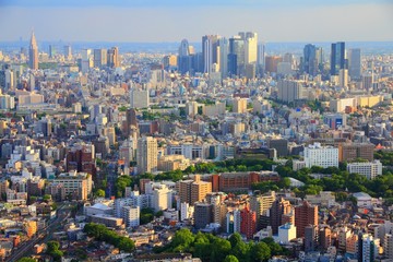 Tokyo cityscape with Toshima and Shinjuku districts
