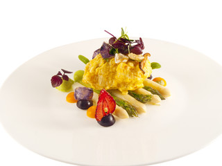 deep-fried asparagus mousse in batter