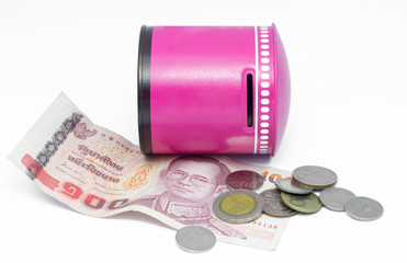 piggy bank on white background