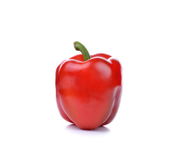 sweet red pepper isolated on white background