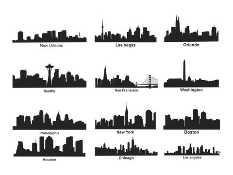 simple city skyline silhouette