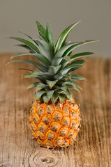 pineapple on wooden  background