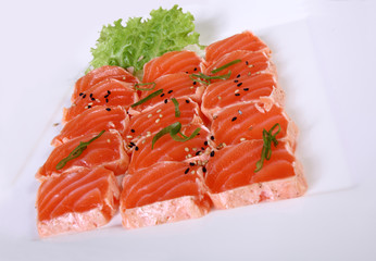 raw salmon