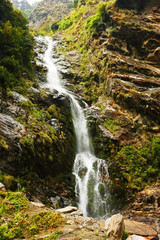 Fototapeta na wymiar Himalaya Mountains, India, waterfall, background