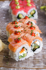 Japanese sushi rolls set