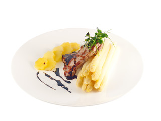 turkey fillet with white asparagus