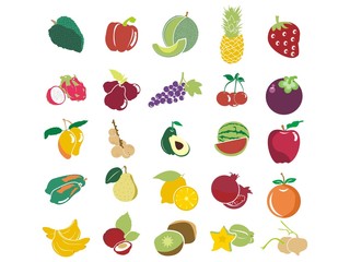 Fruit in Simple Illustration