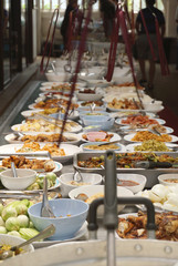 several foods on the table