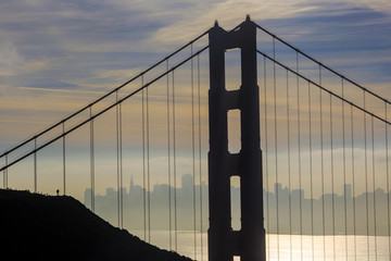 Golden Gate Bridge and downtown San Francisco