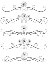 Obraz premium Hibiscus flowers with page rules