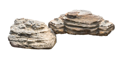 Big stone Isolated on white background