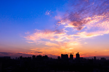 Fototapeta na wymiar The city of sunrise