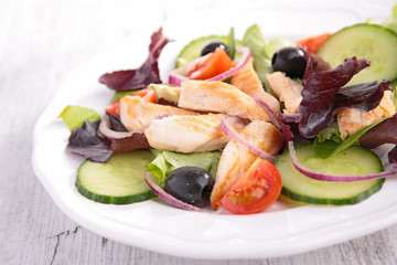 salad with chicken