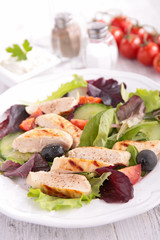 salad with chicken breast