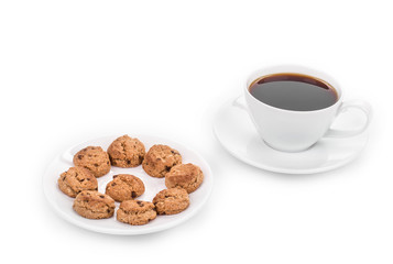 Sweets with cup of coffee.