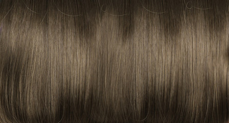 Closeup picture of dark, dense, straight coiffure
