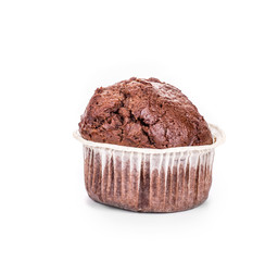 Muffin with chocolate.