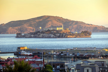 Alcatraz Island in San Francisco, USA.