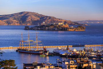 Alcatraz Island in San Francisco, USA.