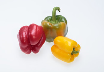 sweet pepper isolated on white background