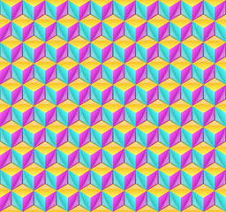 3D cube pattern