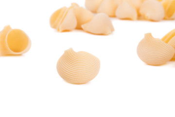 Uncooked italian pasta.