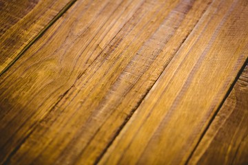 Wooden table in close up