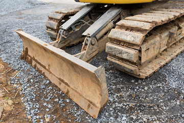 パワーショベルのキャタピラ