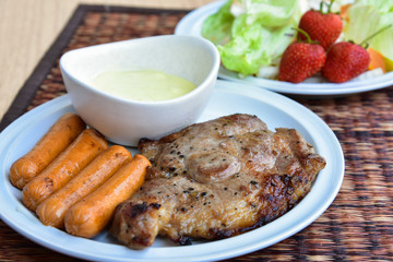 Grilled steak