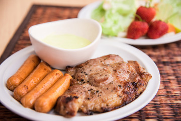 Grilled steak