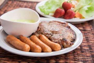 Grilled steak